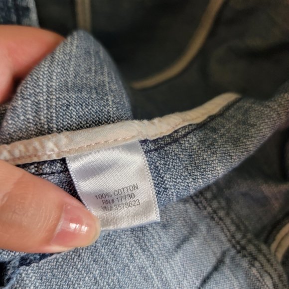 XL Mossimo Juniors/Womens Jean Cotton Utility Jacket - Picture 6 of 7